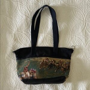 Horse Racing Tapestry Bag
